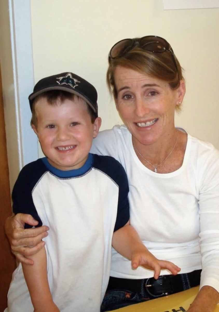 Theo with his mom